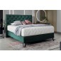 Ensemble lit + sommier + matelas - velours vert foncé - 140x200 cm - CORSICA