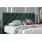 Ensemble lit + sommier + matelas - velours vert foncé - 140x200 cm - CORSICA