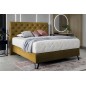 Ensemble lit + sommier + matelas - velours cuivre - 140x200 cm - CORSICA
