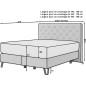 Ensemble lit + sommier + matelas - velours cuivre - 160x200 cm - CORSICA