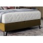 Ensemble lit + sommier + matelas - velours cuivre - 180x200 cm - CORSICA