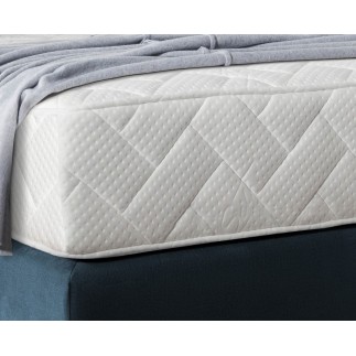 Ensemble lit + sommier + matelas - velours bleu foncé - 140x200 cm - CORSICA