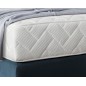 Ensemble lit + sommier + matelas - velours bleu foncé - 140x200 cm - CORSICA