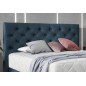 Ensemble lit + sommier + matelas - velours bleu foncé - 160x200 cm - CORSICA