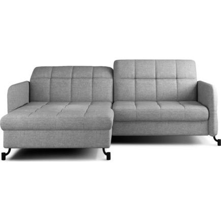 Canapé d'angle convertible en tissu GRIS luxe 3-4 places LORO
