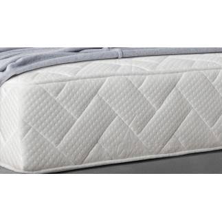 Ensemble lit + sommier + matelas - velours gris - 140x200 cm - CORSICA