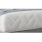 Ensemble lit + sommier + matelas - velours gris - 180x200 cm - CORSICA