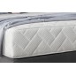 Ensemble lit + sommier + matelas - velours gris foncé - 160x200 cm - CORSICA