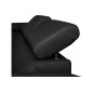 - Canapé d'angle en cuir italien de luxe 5 places ASTRA, noir, angle gauche