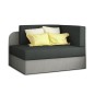 Canapé convertible 2 places moderne en tissu Gris foncé / Gris clair, coffre, ROSEN Canapé convertible 2 places moderne en tissu Gris foncé / Gris clair, coffre, ROSEN