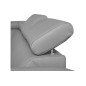 Canapé d'angle en cuir italien de luxe 5 places ASTRA, gris clair, angle gauche