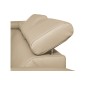 Canapé d'angle en cuir italien de luxe 5 places ASTRA, beige, angle gauche