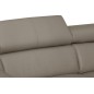 Canapé d'angle en cuir italien de luxe 5 places ASTRA, taupe, angle gauche