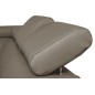 Canapé d'angle en cuir italien de luxe 5 places ASTRA, taupe, angle gauche