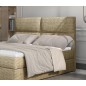Ensemble boxspring complet tête de lit + sommiers + matelas + surmatelas AMARIS de VENESETTI - tissu luxe beige - 160x200 cm
