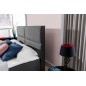 Ensemble boxspring complet tête de lit + sommiers + matelas + surmatelas AMARIS de VENESETTI - tissu luxe gris foncé - 180x200 c