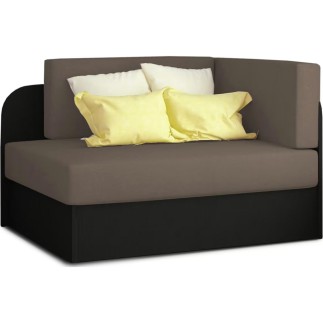 Canapé convertible 2 places moderne en tissu Rouge / Noir