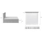 Ensemble boxspring complet tête de lit + sommiers + matelas + surmatelas AMARIS de VENESETTI - tissu luxe gris clair - 140x200 c