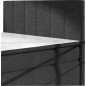 Ensemble boxspring complet tête de lit + sommiers + matelas + surmatelas BORIS de VENESETTI - tissu luxe gris foncé - 160x200 cm