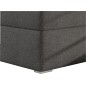 Ensemble boxspring complet tête de lit + sommiers + matelas + surmatelas BORIS de VENESETTI - tissu luxe gris foncé - 160x200 cm