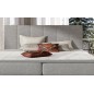 Ensemble boxspring complet tête de lit + sommiers + matelas + surmatelas BORIS de VENESETTI - tissu luxe gris clair - 140x200 cm
