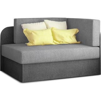 Canapé convertible 2 places moderne en tissu Gris clair / Gris foncé