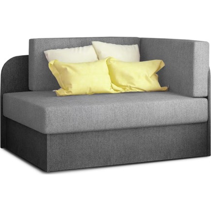 Canapé convertible 2 places moderne en tissu Gris clair / Gris foncé