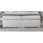 Ensemble boxspring complet tête de lit + sommiers + matelas + surmatelas BORIS de VENESETTI - simili cuir blanc - 180x200 cm