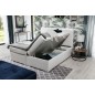 Ensemble boxspring complet tête de lit + sommiers + matelas + surmatelas BORIS de VENESETTI - simili cuir blanc - 140x200 cm