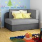 Canapé convertible 2 places moderne en tissu Gris clair / Gris foncé, coffre, ROSEN Canapé convertible 2 places moderne en tissu Gris clair / Gris foncé, coffre, ROSEN