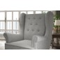 Fauteuil 1 place en tissu catégorie luxe, gris, ARNAUD