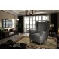 Fauteuil 1 place en tissu catégorie luxe, gris foncé, ARNAUD