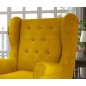 Fauteuil 1 place en tissu catégorie luxe, moutarde, ARNAUD