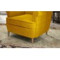 Fauteuil 1 place en tissu catégorie luxe, moutarde, ARNAUD