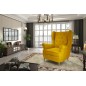 Fauteuil 1 place en tissu catégorie luxe, moutarde, ARNAUD