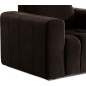 Fauteuil 1 place en tissu velours catégorie luxe, chocolat, LAZINO