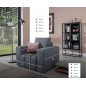 Fauteuil 1 place en tissu velours catégorie luxe, chocolat, LAZINO
