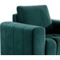 Fauteuil 1 place en tissu velours catégorie luxe, vert, LAZINO