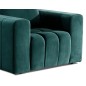 Fauteuil 1 place en tissu velours catégorie luxe, vert, LAZINO