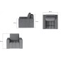 Fauteuil 1 place en tissu velours catégorie luxe, vert, LAZINO
