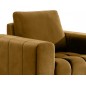 Fauteuil 1 place en tissu velours catégorie luxe, moutarde, LAZINO