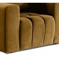 Fauteuil 1 place en tissu velours catégorie luxe, moutarde, LAZINO