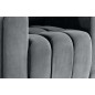 Fauteuil 1 place en tissu velours catégorie luxe, gris, LAZINO