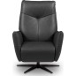 Fauteuil relax électrique en 100% tout cuir épais luxe italien, noir, CLAUDIO, 2 moteurs Fauteuil relax électrique en 100% tout cuir épais luxe italien, noir, CLAUDIO, 2 moteurs