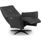 Fauteuil relax électrique en 100% tout cuir épais luxe italien, noir, CLAUDIO, 2 moteurs Fauteuil relax électrique en 100% tout cuir épais luxe italien, noir, CLAUDIO, 2 moteurs