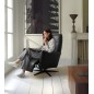 Fauteuil relax électrique en 100% tout cuir épais luxe italien, noir, CLAUDIO, 2 moteurs Fauteuil relax électrique en 100% tout cuir épais luxe italien, noir, CLAUDIO, 2 moteurs