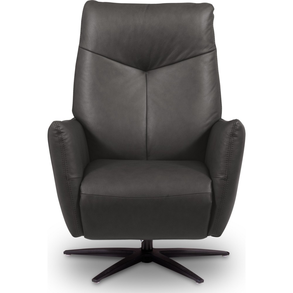 Fauteuil relax électrique en 100% tout cuir épais luxe italien, couleur stone, CLAUDIO, 2 moteurs Fauteuil relax électrique en 100% tout cuir épais luxe italien, couleur stone, CLAUDIO, 2 moteurs
