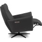 Fauteuil relax électrique en 100% tout cuir épais luxe italien, couleur stone, CLAUDIO, 2 moteurs Fauteuil relax électrique en 100% tout cuir épais luxe italien, couleur stone, CLAUDIO, 2 moteurs