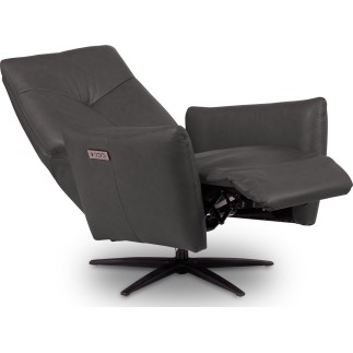 Fauteuil relax électrique en 100% tout cuir épais luxe italien