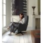 Fauteuil relax électrique en 100% tout cuir épais luxe italien, couleur stone, CLAUDIO, 2 moteurs Fauteuil relax électrique en 100% tout cuir épais luxe italien, couleur stone, CLAUDIO, 2 moteurs